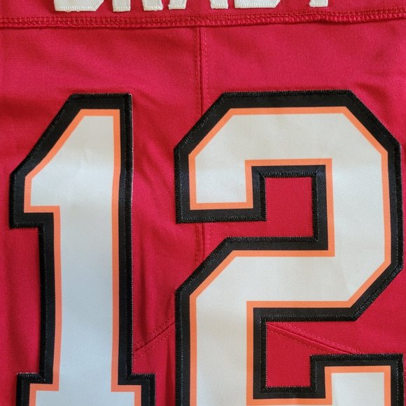 TOM BRADY TAMPA BAY BUCCANEERS NIKE HOME RED #12 JERSEY NWT - Picture 5 of 6